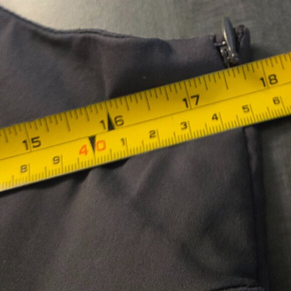 BCBGMAXAZRIA Blue Fit and Flare Summer Dresswith Pockets Size 12 fits 10 - Picture 6 of 8